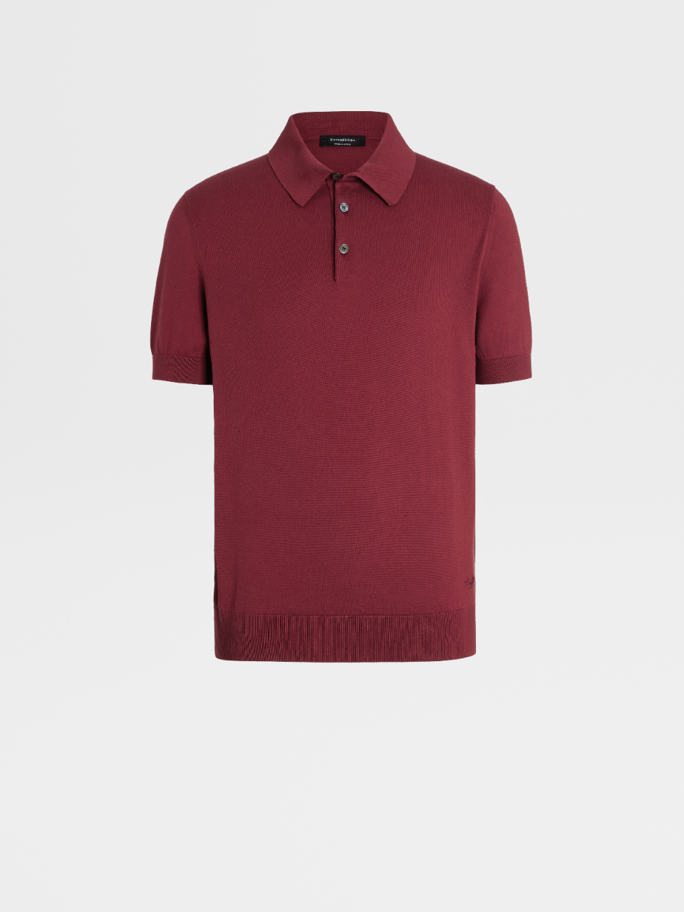 Dark Red Premium Cotton Knit Short-sleeve Polo
